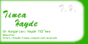 timea hayde business card